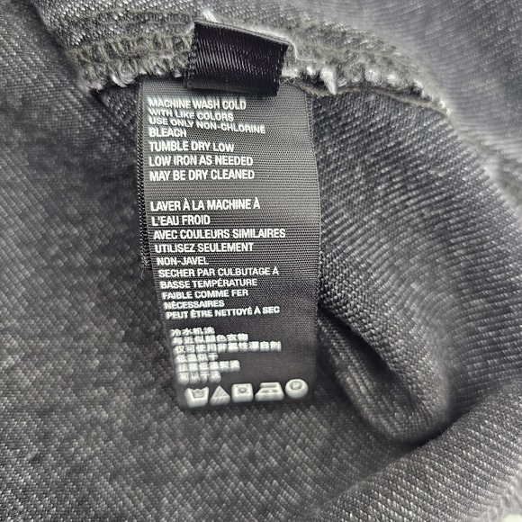 Free People We The Free The Parker Denim Mini Skirt Sulphur Black 24 OB1136315 - Picture 8 of 9